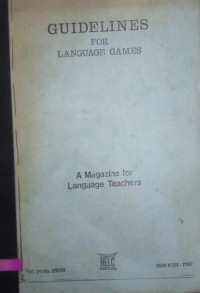 Image of Guidelines for language games : a magazine for language teachers