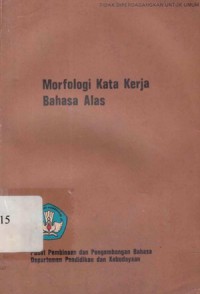 Image of Marfologi kata kerja bahasa alas
