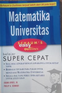 Image of Schaum's easy outlines : matematika universitas