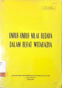 Image of Unsur-Unsur Nilai Budaya dalam Serat Witaradya